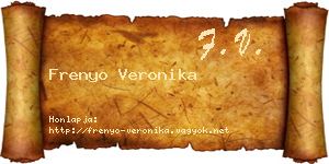 Frenyo Veronika névjegykártya